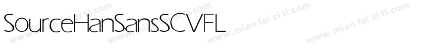 SourceHanSansSCVF Light字体转换